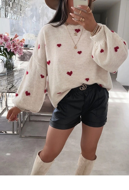 Heart sweater red