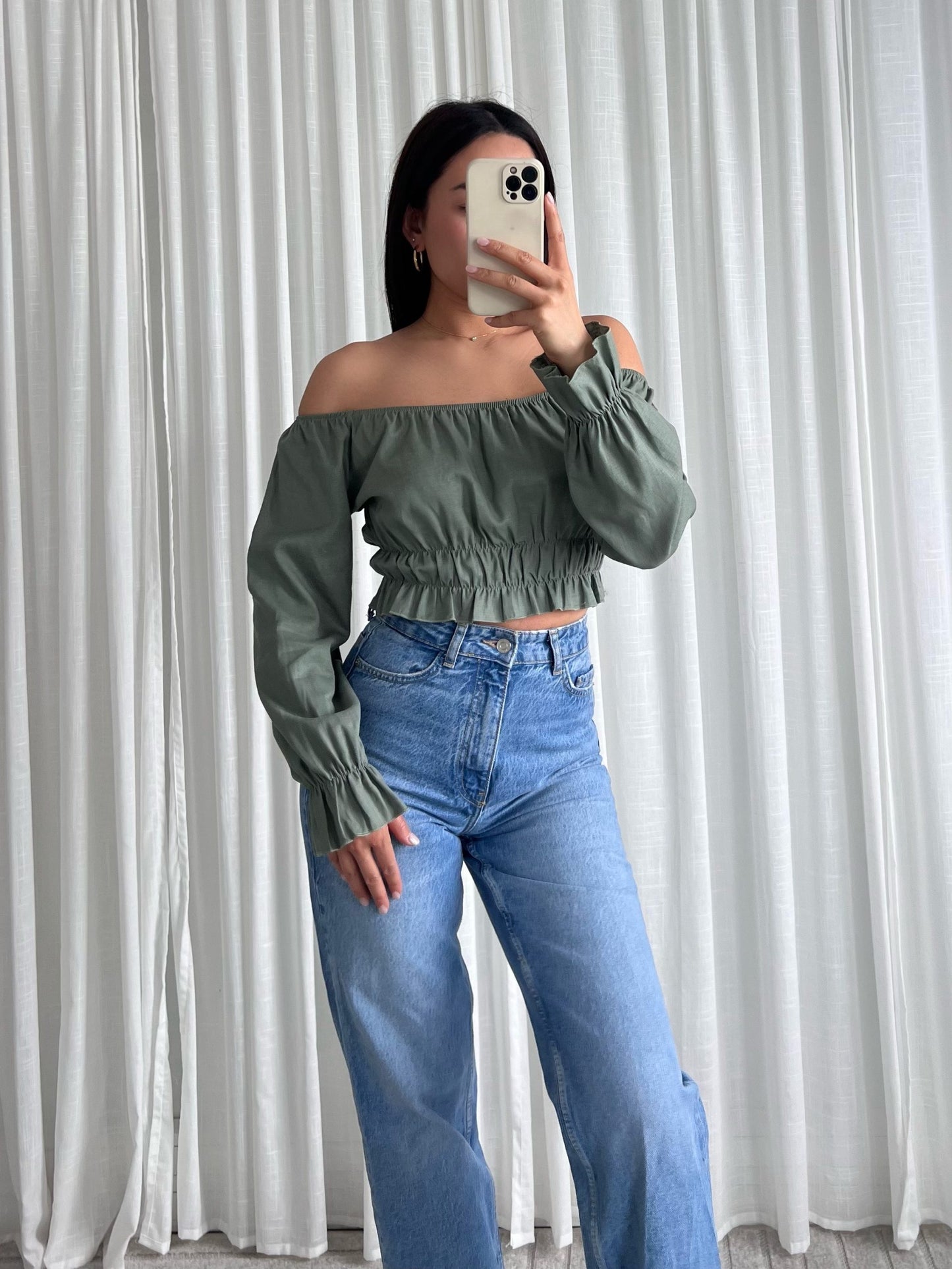 Leni top khaki