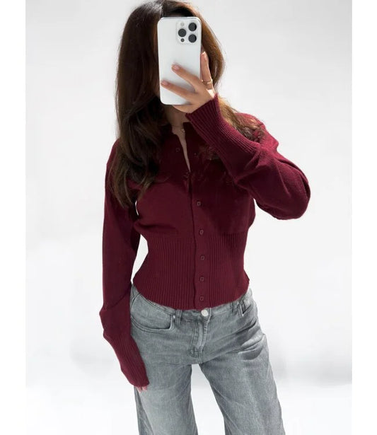 Zoey cardigan burgundy