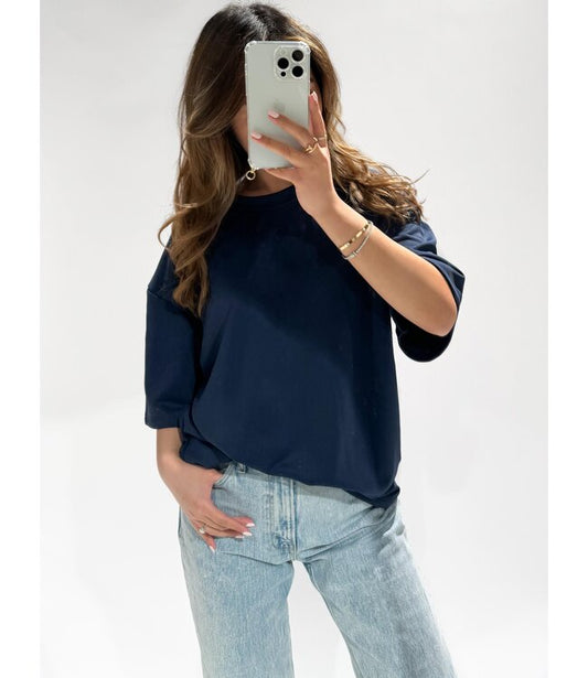 Gianna oversized tee navy